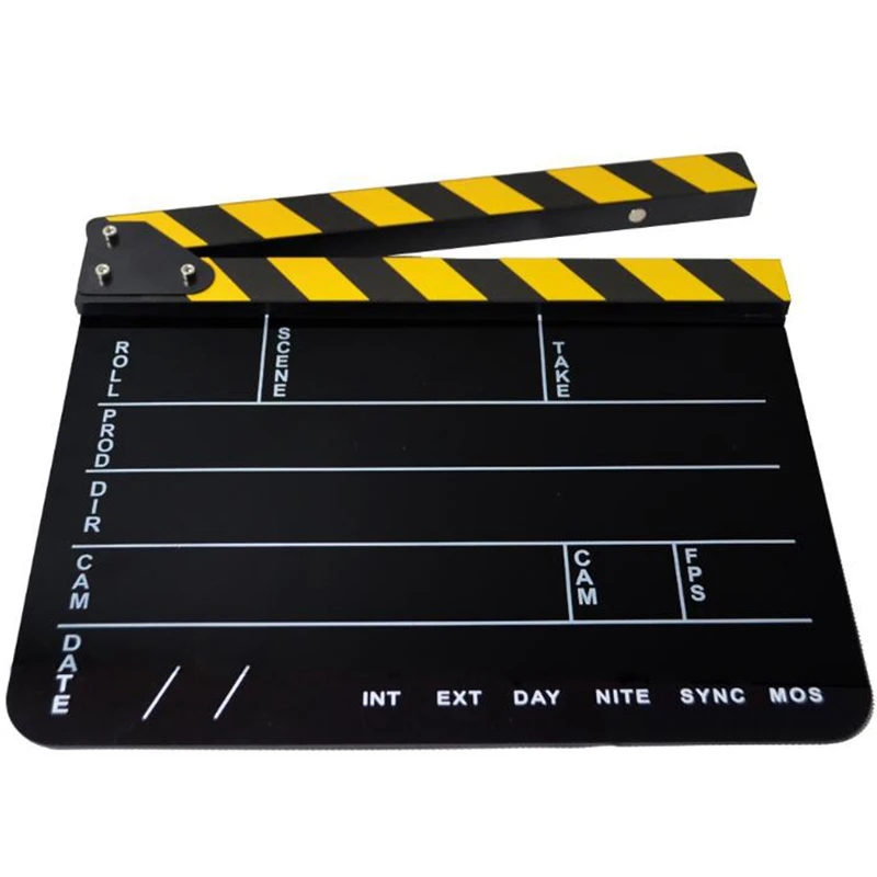 Сухая стереть акриловая режиссерская пленка Clapboard фильм ТВ срезы сцена Clapper доска