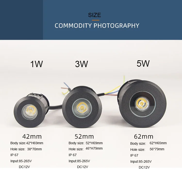 Светодиодный подземный светильник RGB 3 Вт 5 12 В постоянного тока для улицы сада