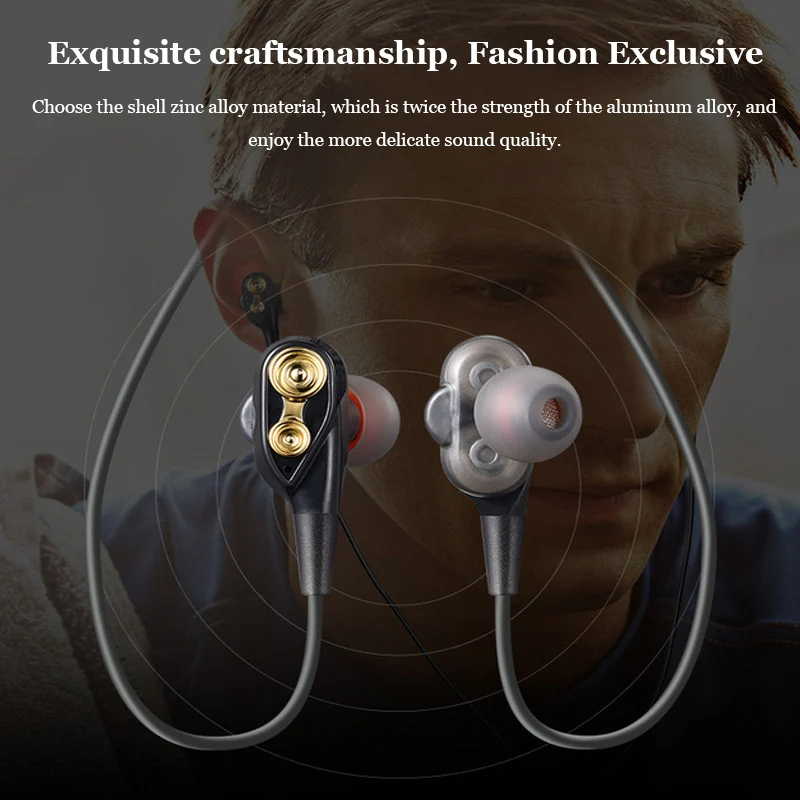 Bluetooth наушники беспроводные двойные два блока для водителей HIFI Бас Сабвуфер