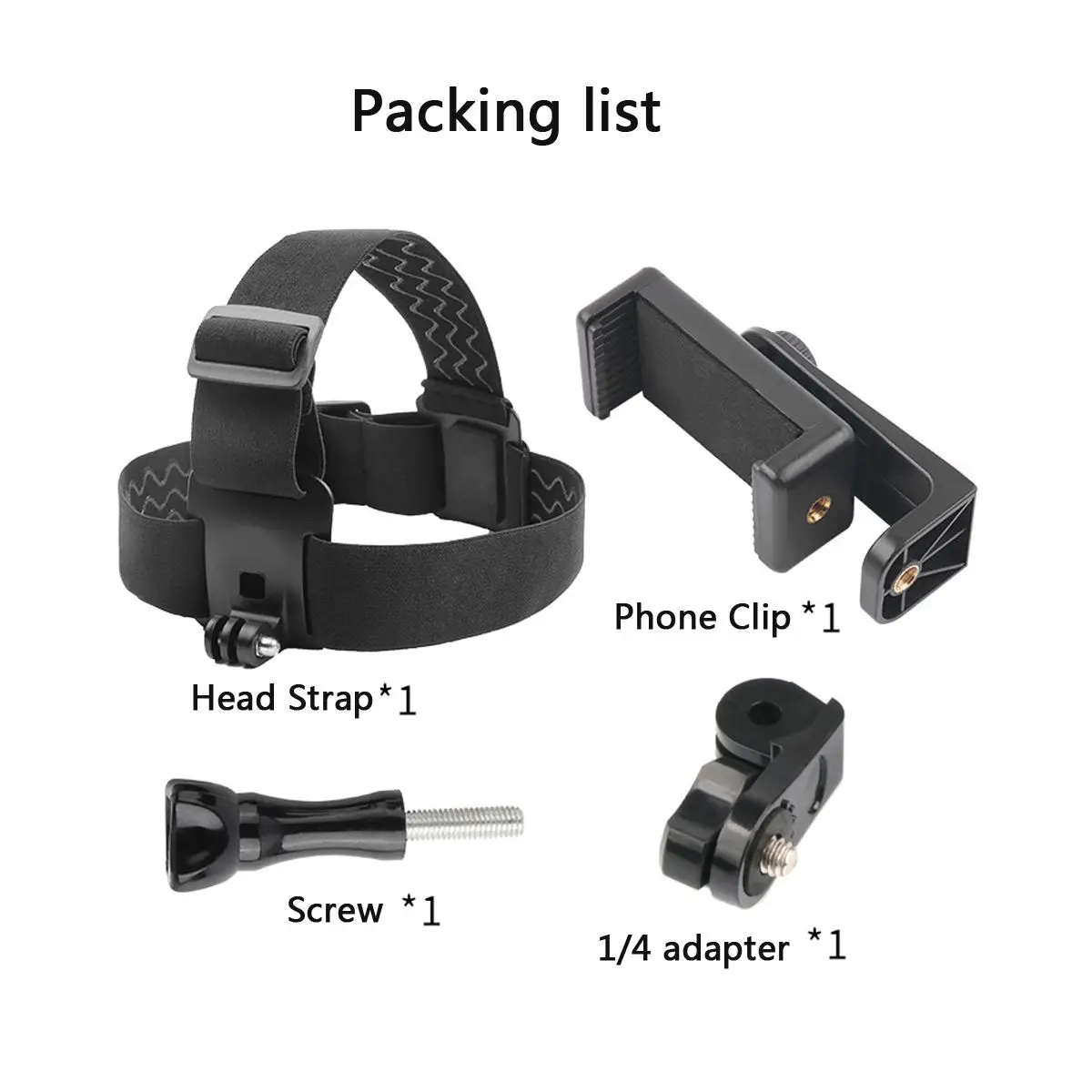 Outdoor head band Holder For Cell Phone Sports Cameras at Harness Strap Belt Mount Tripod Clip For 4-6.8 inch