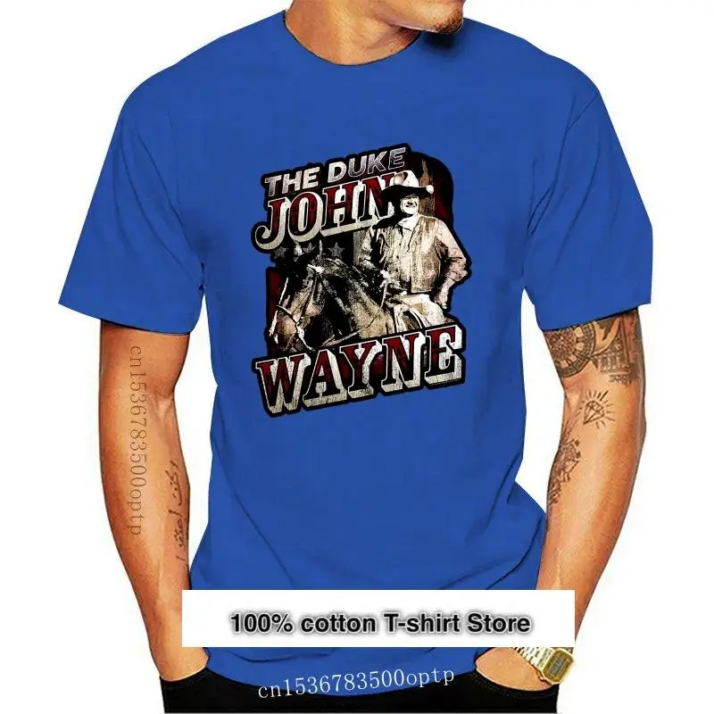 

Camiseta con estampado de los Dukes a caballo para hombre, camisa con estampado del héroe vaquero occidental, Legend Icon, nueva