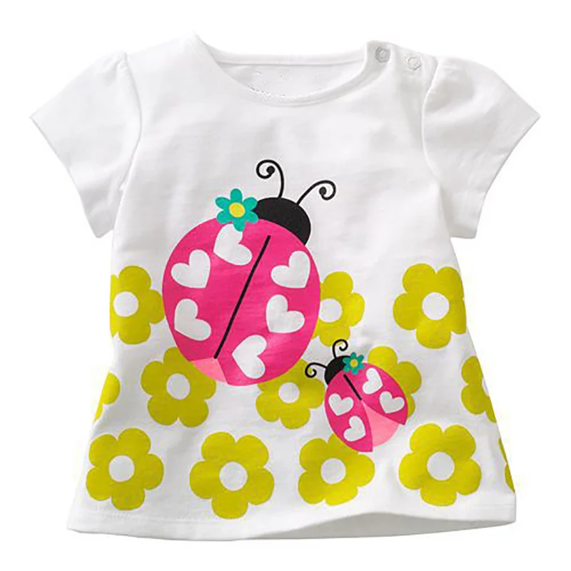 Детская футболка для девочек и мальчиков летние хлопковые топы футболки малышей