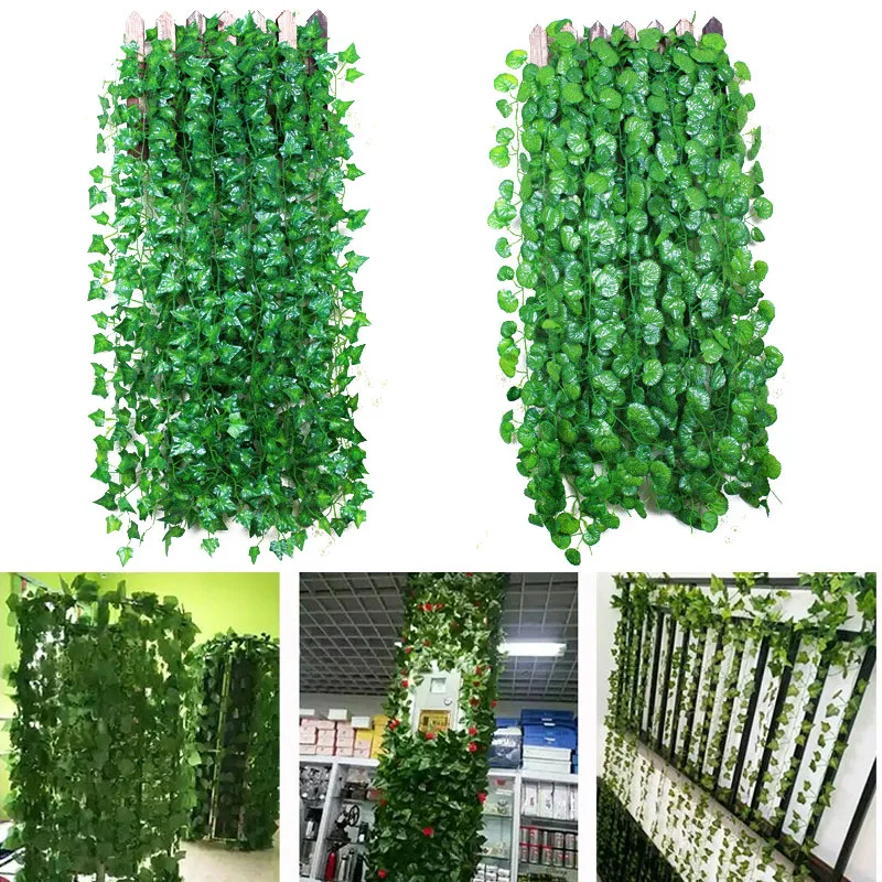 2 м искусственные Ever Зеленые растения листья плюща лоза веревка Свадебные