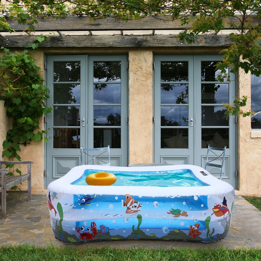 

1pc Inflatable Kiddie Pool Inflatable Swimming Pool Water Pool for Summer Fun