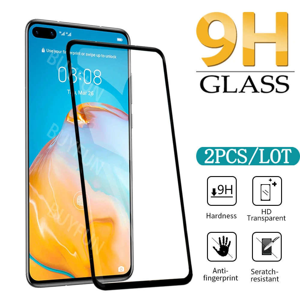 2 шт. закаленное стекло для защиты экрана Huawei P40 Защитное Lite E 5G 2020 супер прозрачное