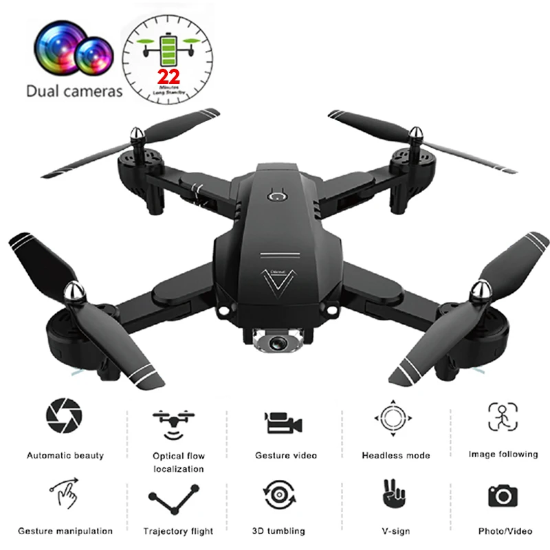 RC складной Дрон с 720 P/1080 P HD камерой RC вертолеты с Wifi FPV RC Квадрокоптер с высокой фиксацией Безголовый режим детская игрушка