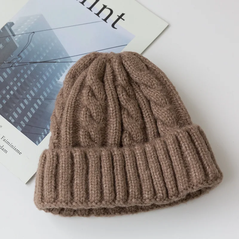 

Japanese knitted hat for women's ear protection in autumn and winter winter hat hats for women fashion Casual Solid