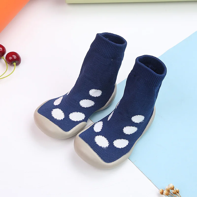 Blue spot Детские кроссовки; мягкие Чулочные изделия для мальчиков и девочек; Уличная обувь; attipas same desig bebe; обувь для первых шагов; брендовая нескользящая обувь для малышей - Цвет: Blue spot