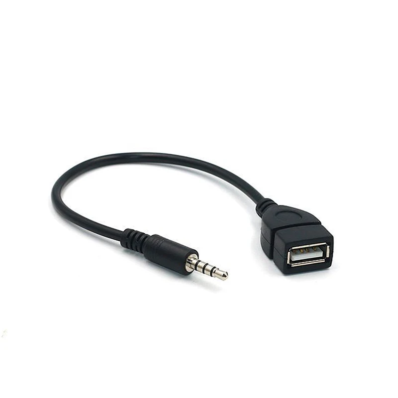

3.5mm USB AUX Audio Cable U Disk Connect Auto CD Player Vehicle Audio Wire Cable Adapter Interior Accessories