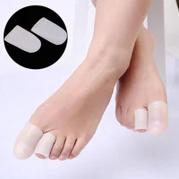 1pair silicone gel little toe tube corns blisters corrector pinkie protector gel bunion toe finger protection gel sleeve