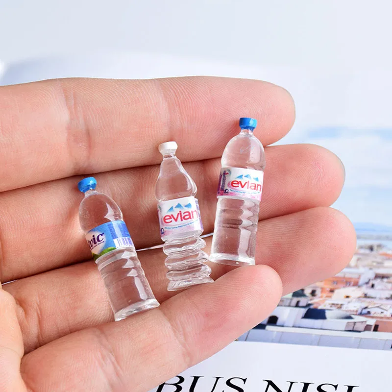 4 шт. лидер продаж 1:12 мини-моделирующая бутылка для минеральной воды модель
