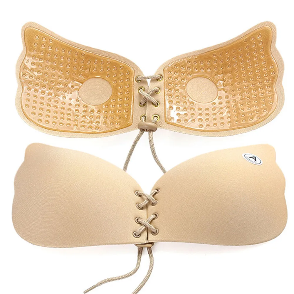 Самоклеющийся бюстгальтер без бретелек для сосков пуш-ап многоразовый