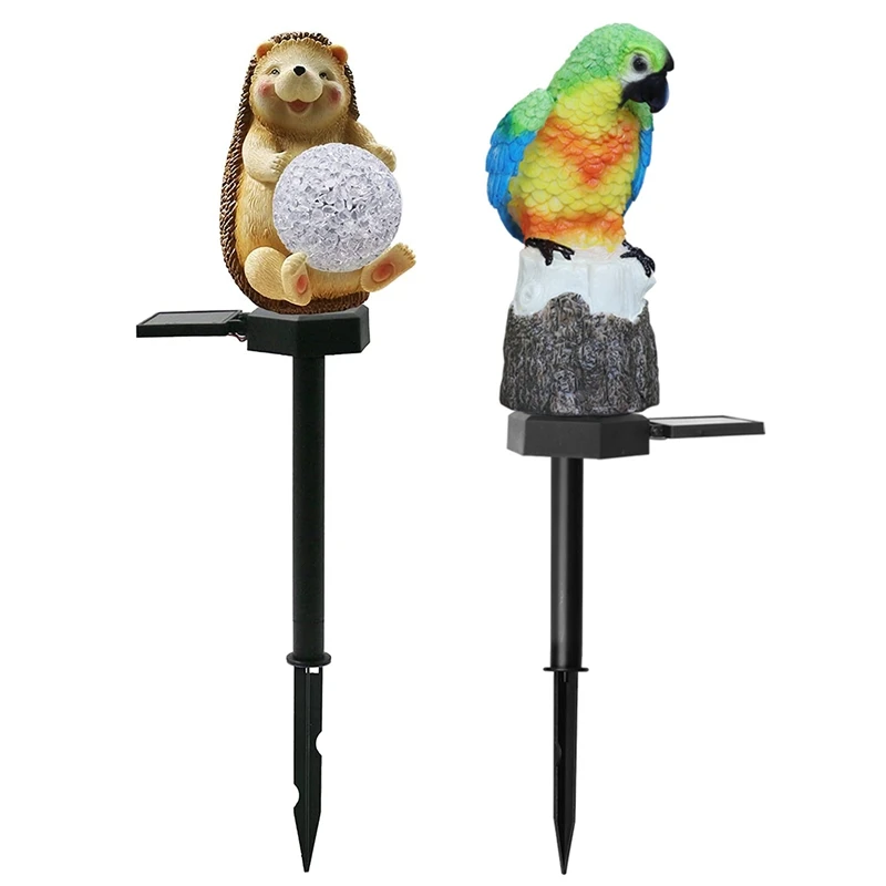 

1 Pcs Outdoor Solar Garden Lights Hedgehog Decoration Lights & 1 Pcs LED Lawn Lamp Garden Decor Animal Shape Lamp