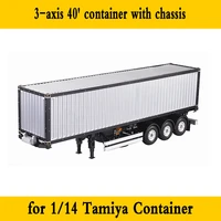 3 axle 40 foot container frame chassis pvc container for 114 tamiya rc truck car scania volvo man tgx benz diy