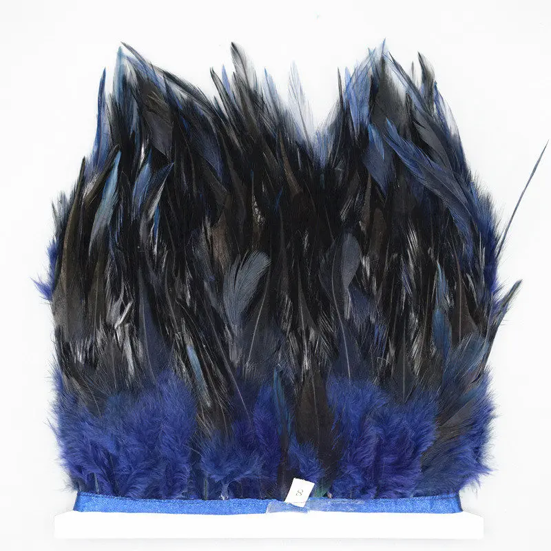 Navy blue 1 метр, 8-12 см, седло, перья петуха, отделка, рукоделие, украшения из перьев, качественная одежда, перья для рукоделия - Цвет: Navy blue