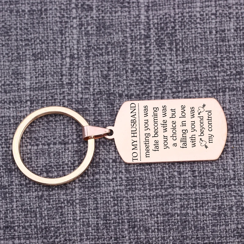 Porte Clef Keepsake Llaveros мужские подвески в виде собачьей бирки для моего мужа ювелирные