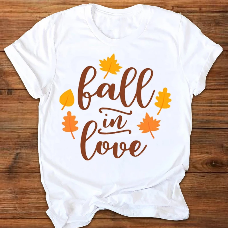 Женская забавная осенняя одежда с принтом в виде букв Листьев 90s для Хэллоуина