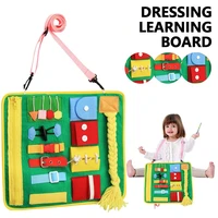 new high quality toddler busy board montessori toys basic skills board s ntelligence development educational dress learning toy