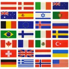 Изготовленные на заказ печатные плитки строительные блоки государственные флаги MOC кирпичи строительные игрушки для детей