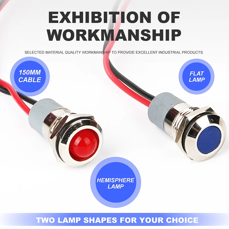 Лампа заднего света 12 мм крассветильник зеленая синяя белая 6 в В 24 22 сигнальная