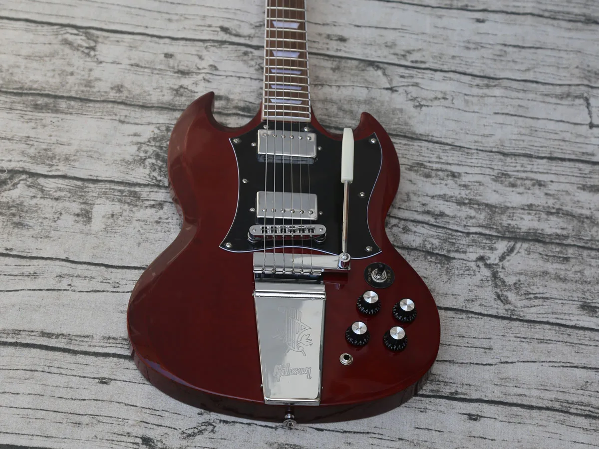 

Custom Quality Red Jimmy Page Electric Guitar, Little Devil, Viabrato