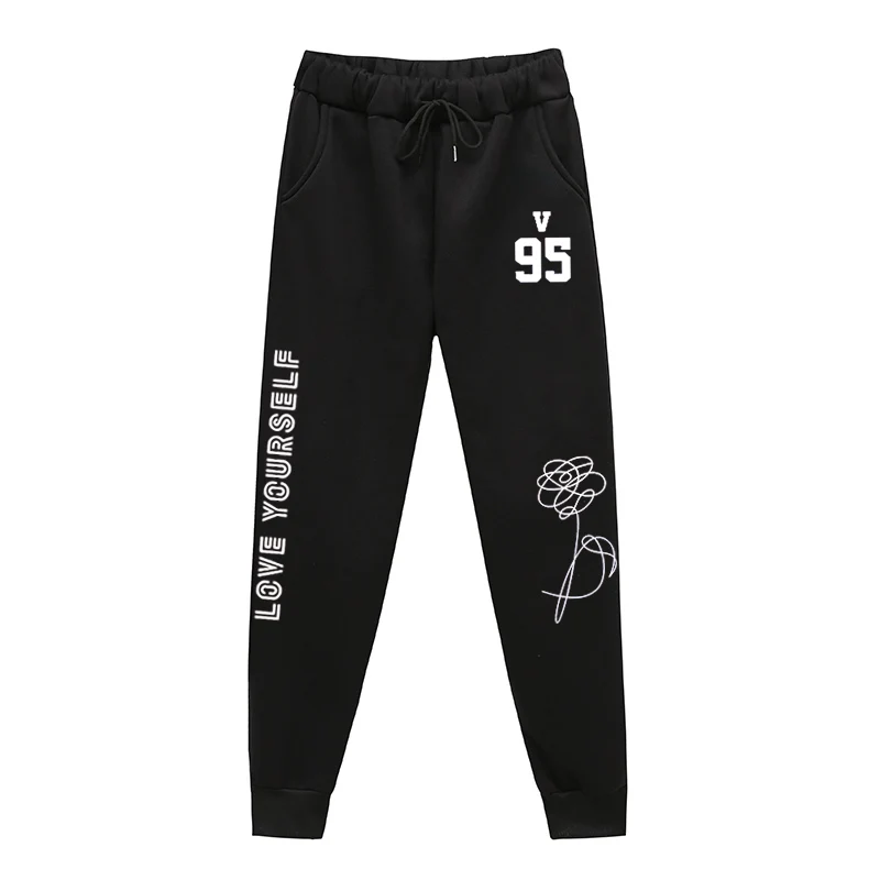 kpop love yourself Letter Printed Women Men Jogging Rap Monster（JIN）（SUGA）（J-HOPE）（JIMIN）（V）（JUNG KOOK） | Мужская