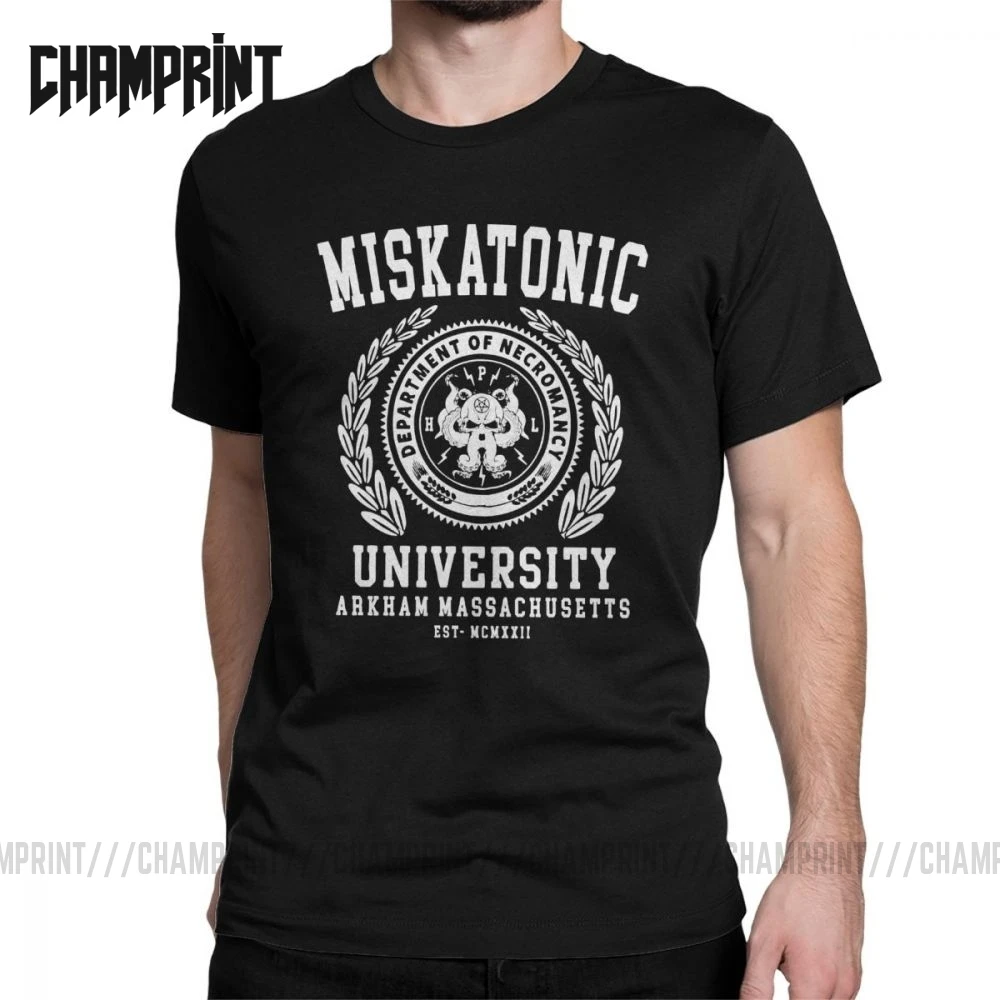 Футболка Cthulu And Lovecraft Miskatonic University Men футболка Necronomicon Call Of Cthulhu футболки с