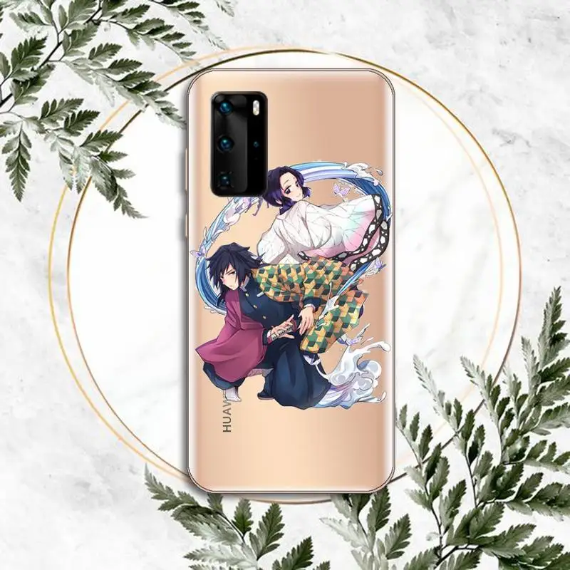 

Kimetsu No Yaiba Demon Slayer Anime Phone Case Clear Transparent for huawei honor P 40 30 20 lite Pro 10 i 8 9 x p smart 2019