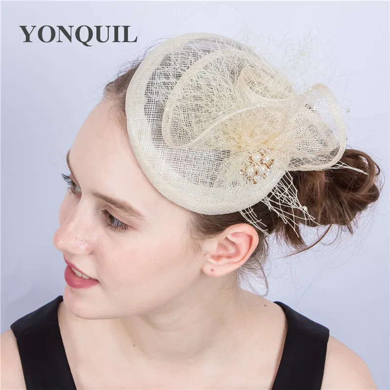 Cocktail Church Race Fascinator Hat Women Elegant Show Nice Headwear Hair Clip Bridal Married Formal Dress Mesh Accessories |