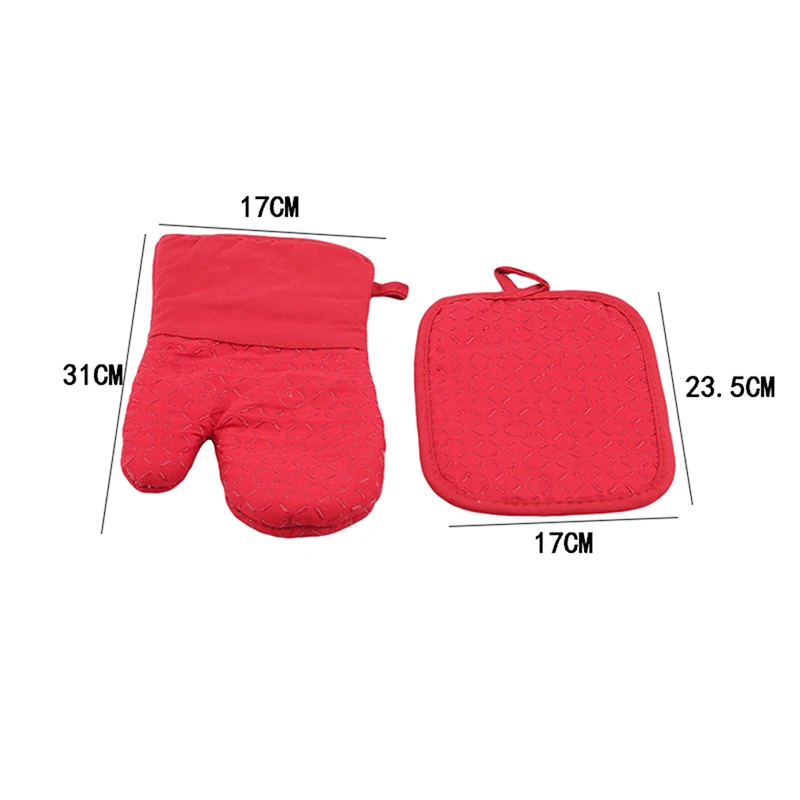 Кухонные перчатки силиконовые Жаростойкие кухонные для барбекю микроволновые