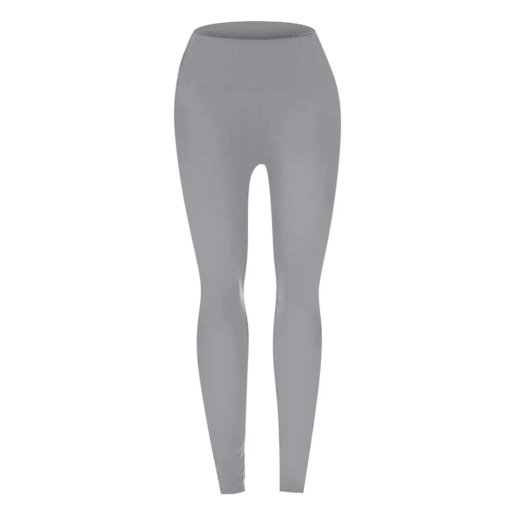 Женские спортивные Леггинсы с высокой посадкой однотонные леггинсы эластичной