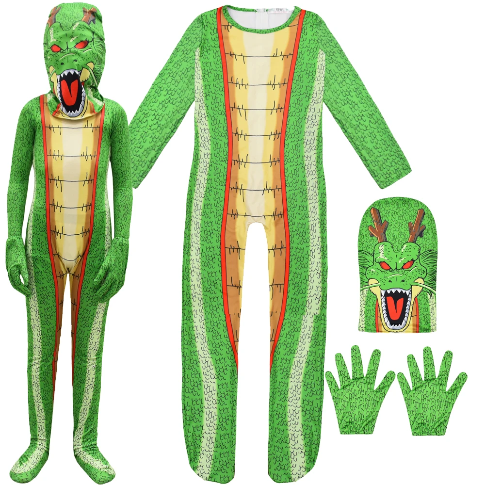 Костюм-талисман Shenlong для косплея тирано саурио Рекс Дино Хэллоуин мальчиков