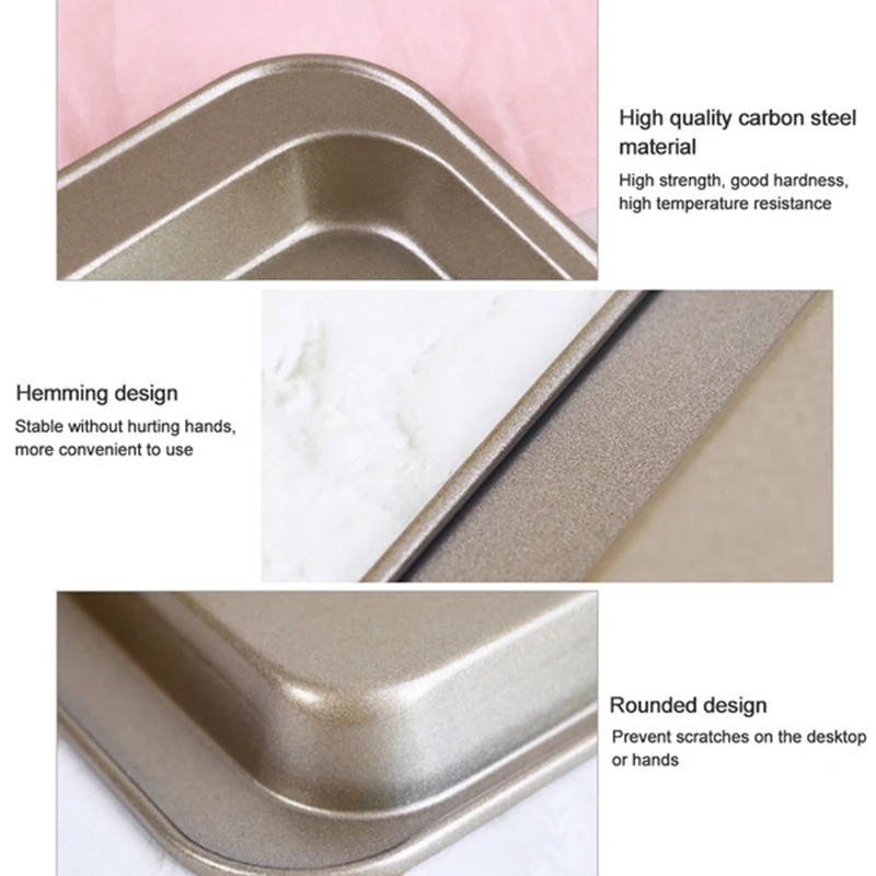 Прямоугольной формы с антипригарным покрытием хлеба противень для выпечки