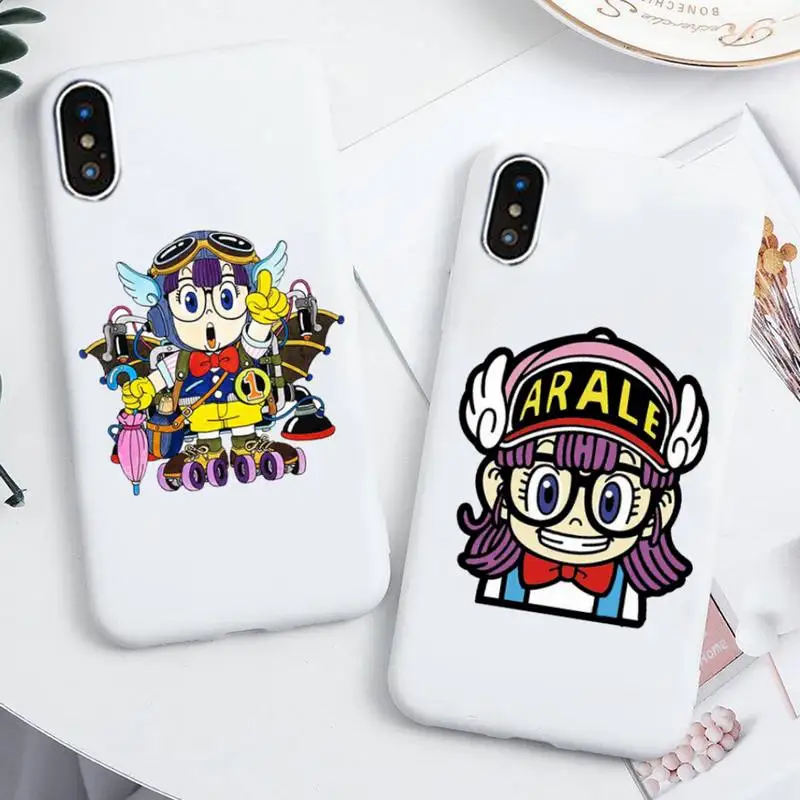

Anime Dr. Slump Arale Phone Case For IPhone 6 6s 7 8 Plus X Xs Xr Xsmax 11 12 Pro Promax 12mini Candy White Silicone Cover