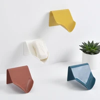 wall mounted soap box high quality soap dish drainage holder home bathroom accessories punch free soap sponge container shelf