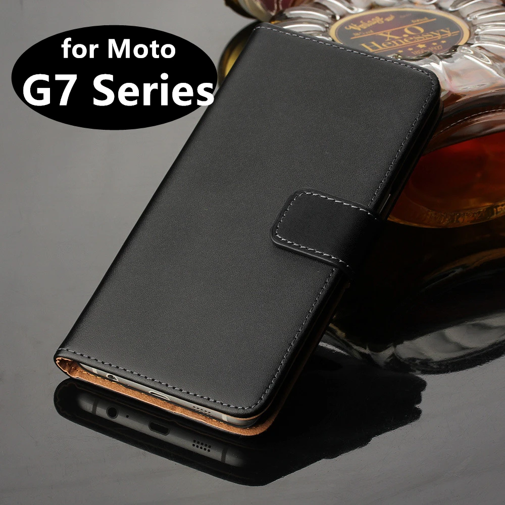 Кожаный чехол-книжка премиум-класса для Motorola Moto G7 Play + чехол телефона с держателем