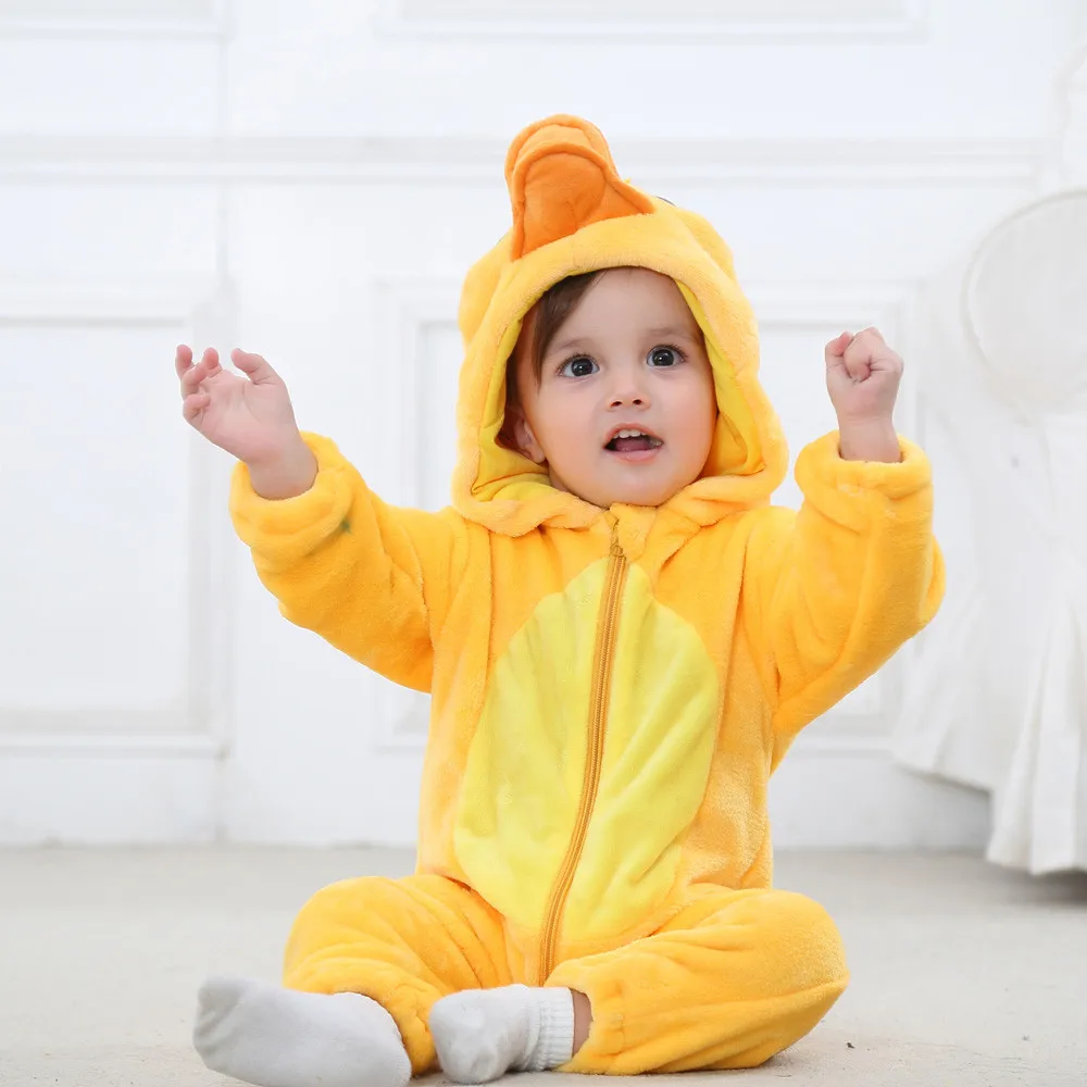 Комбинезон унисекс для новорожденных мальчиков и девочек Фланелевая толстовка с