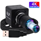 Мини-видеокамера ELP 4K IMX415 для ПК, USB2.0 Plug n Play, с высоким разрешением, 30 кадров в секунду, с зумом, объектив 10x, 5-50 мм (штатив не поставляется)