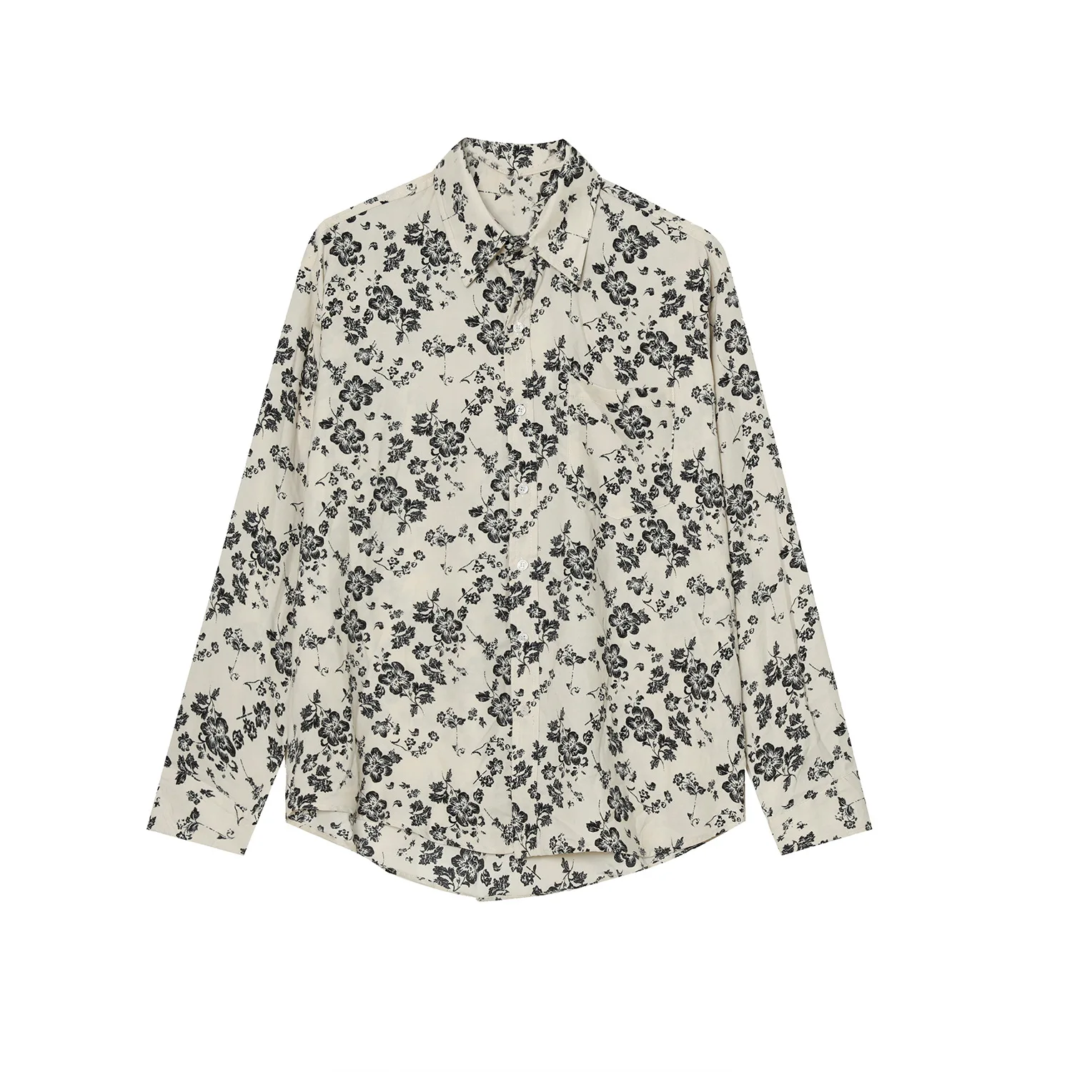 

MTL - 2021 spring new product printed rose fashion long sleeve shirt men's wear