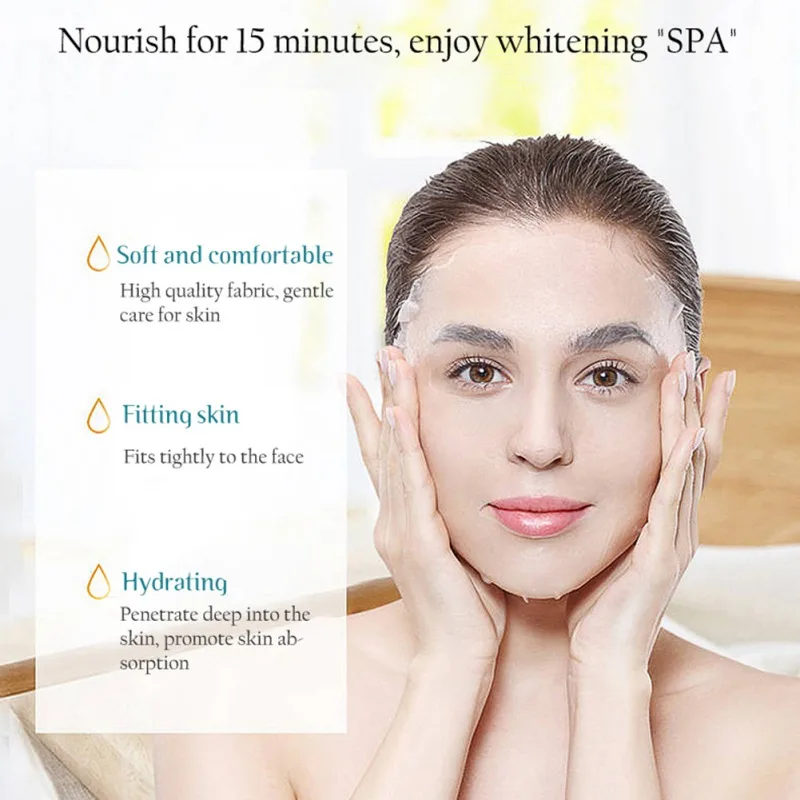 

10pcs Moroccan Agam Oil Pure Essence Mask Sheet Face Masks Locking Water Moisturizing Oil Control Shrink Pores Facial Masks