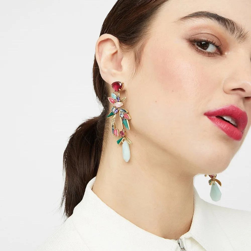 Серьги подвески KOMi в стиле бохо женские классические элегантные акриловые