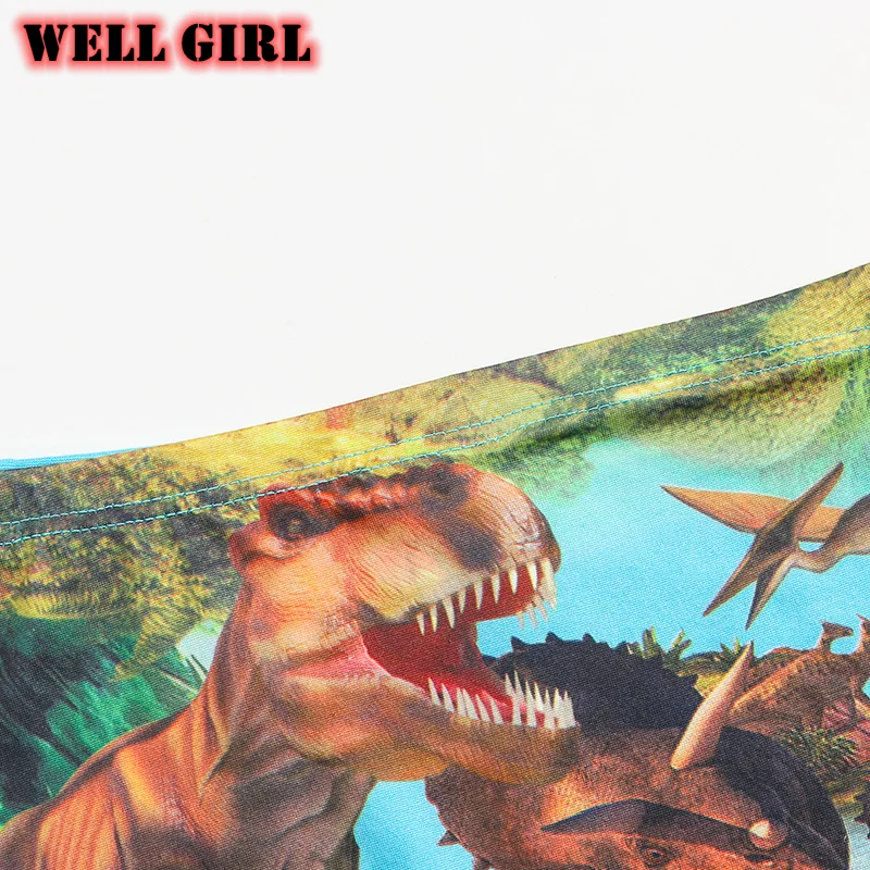 Трусы боксеры с динозавром для мальчиков 2 9 лет 5 шт./лот|Нижнее белье| |