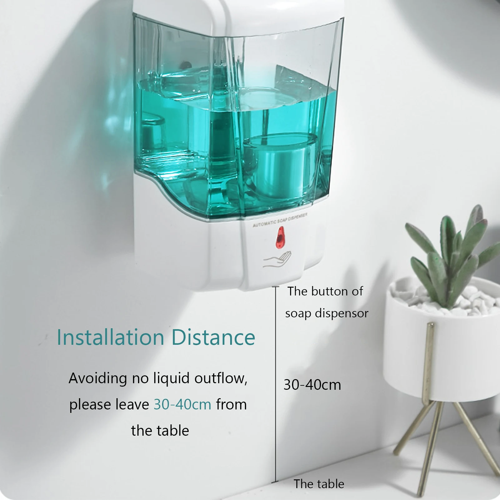 

Automatic Soap Dispenser Wall Mount Hand Sanitizer Dispenser 700ml Gel/Liquid Touch-less Hand Soap Dispenser for Home Hospital