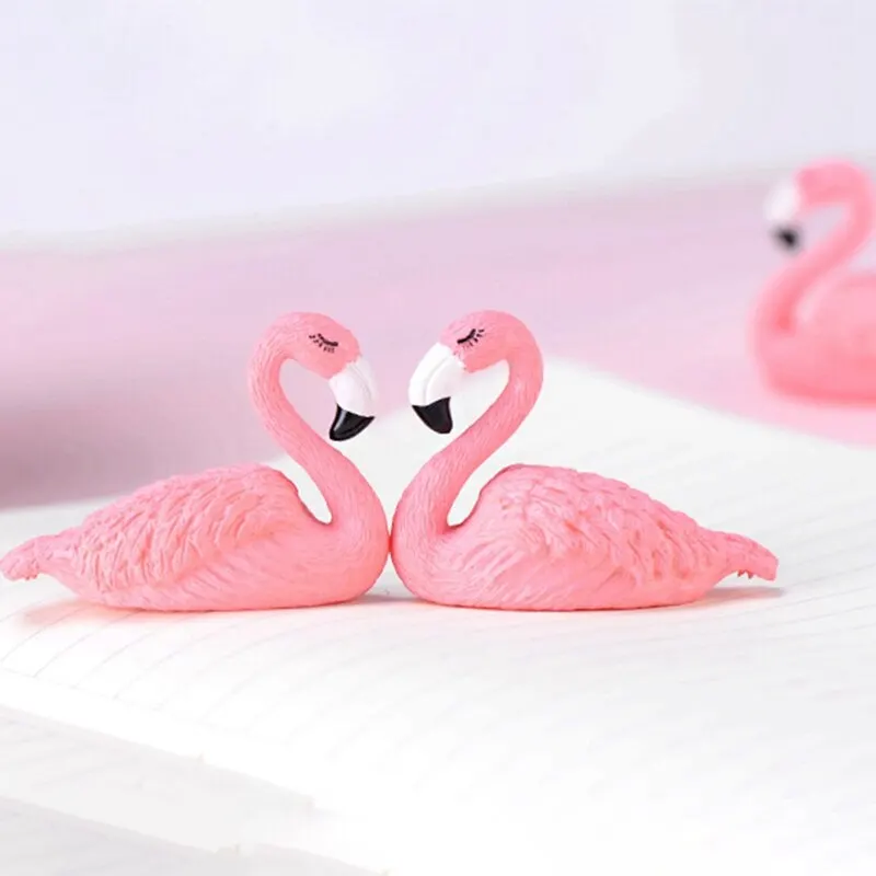 2 шт./компл. Micro Фламинго миниатюрная фигурка Животные украшения см * 3 DIY сада