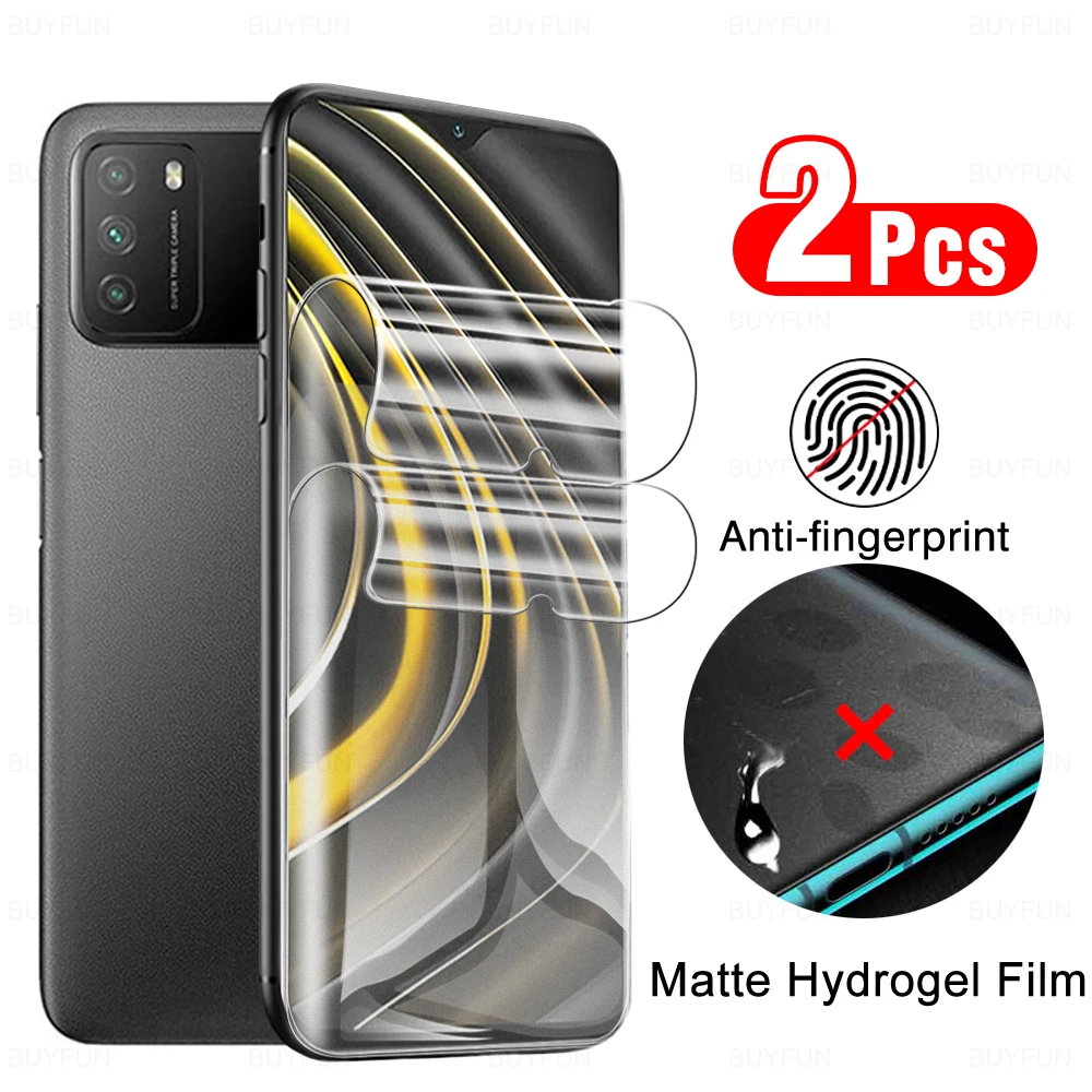 

Гидрогелевая пленка для Xiaomi Mi Poco M3, 2 шт., матовая, не оставляющая отпечатков пальцев, защитная пленка для экрана Poko M 3 Pocom3, не защитное закален...