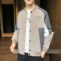 2021 spring new mens baseball uniforms stand up collar casual youth trend stitching streetwear trend baseball thin jacket