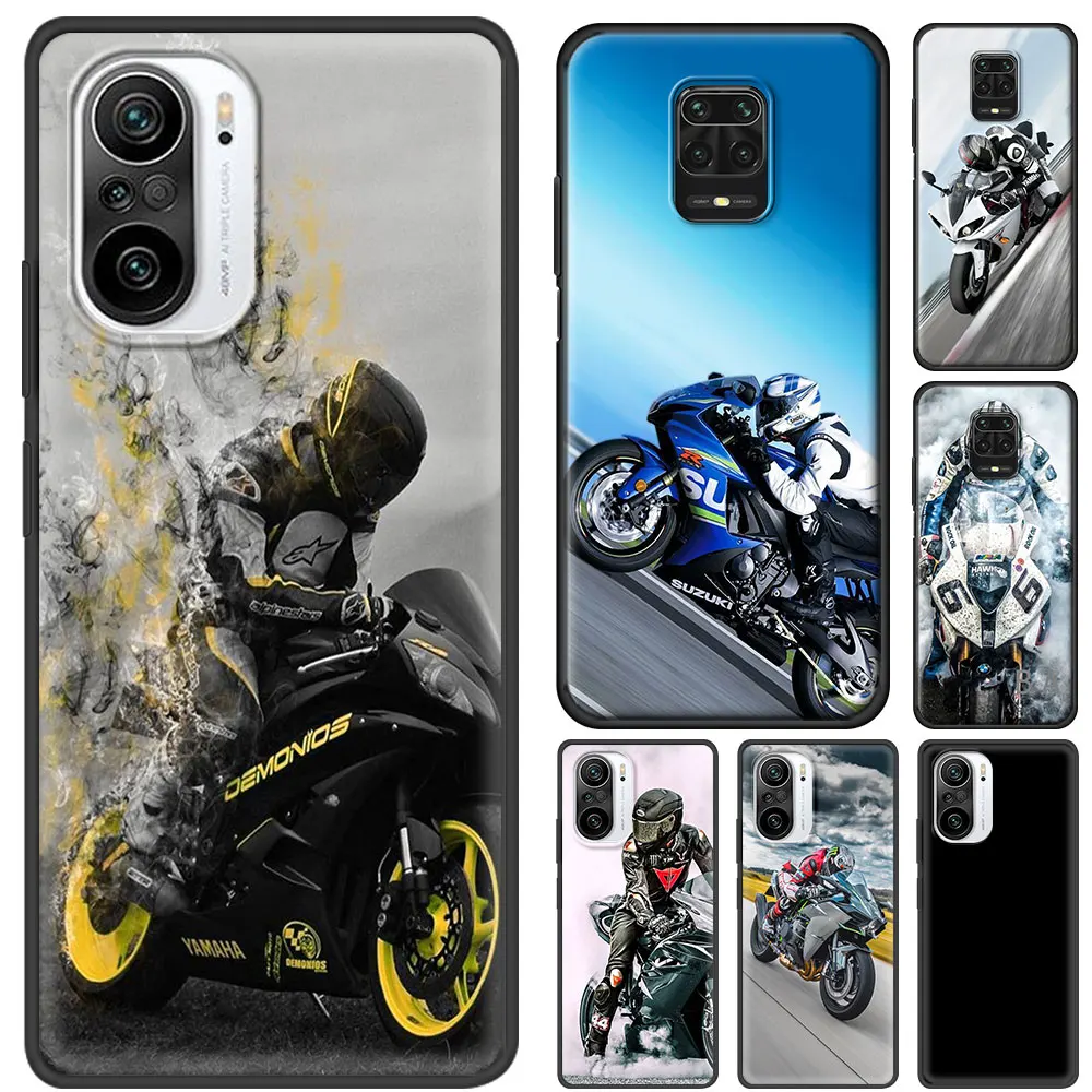 Чехол для Redmi Note 10 Pro Max 5G 9 9T 9S 8 8T 7 K40 Plus 9A 9C мотоциклетный | Мобильные телефоны и