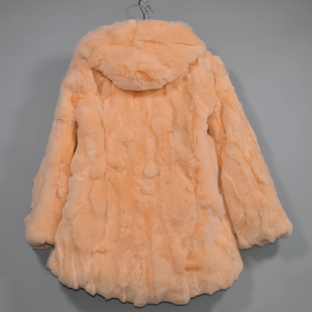 Хорошее качество для девушек зимний длинный Стиль натуральная Рекс меховая