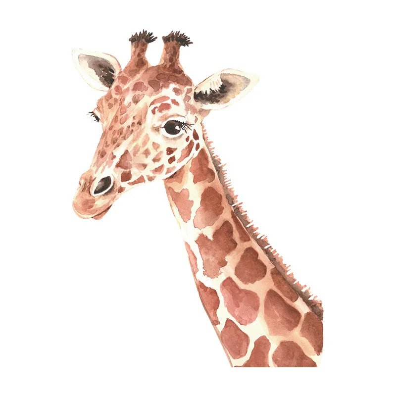 Мультяшные жирафы наклейки на стену для детской спальни гостиной украшение Риши