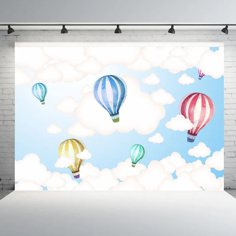Виниловый фон для фотографирования новорожденных воздушные шары Фотофон